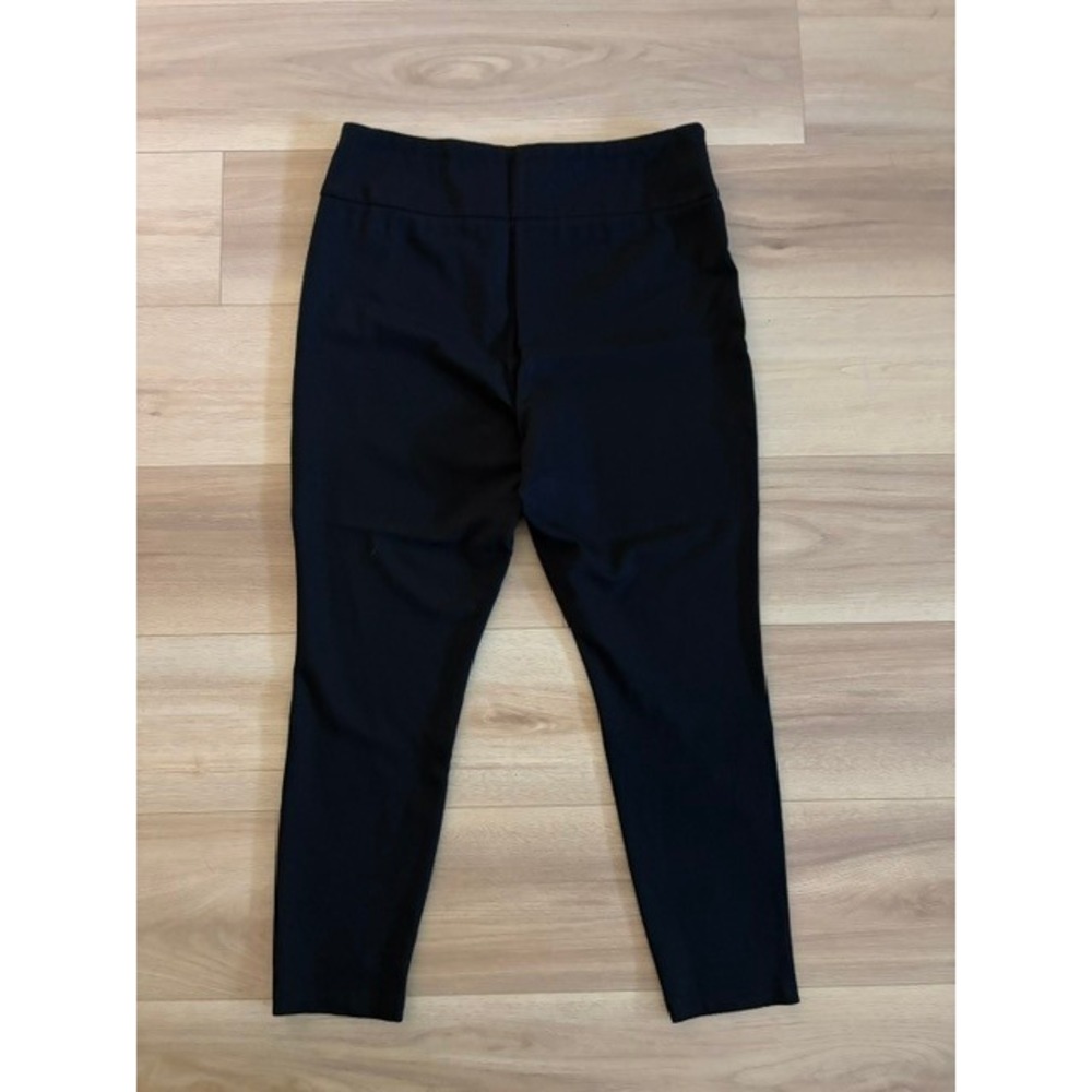 Crown & Ivy Womens XL Black Pull On Ankle Pants Stretch Tapered Work Trousers